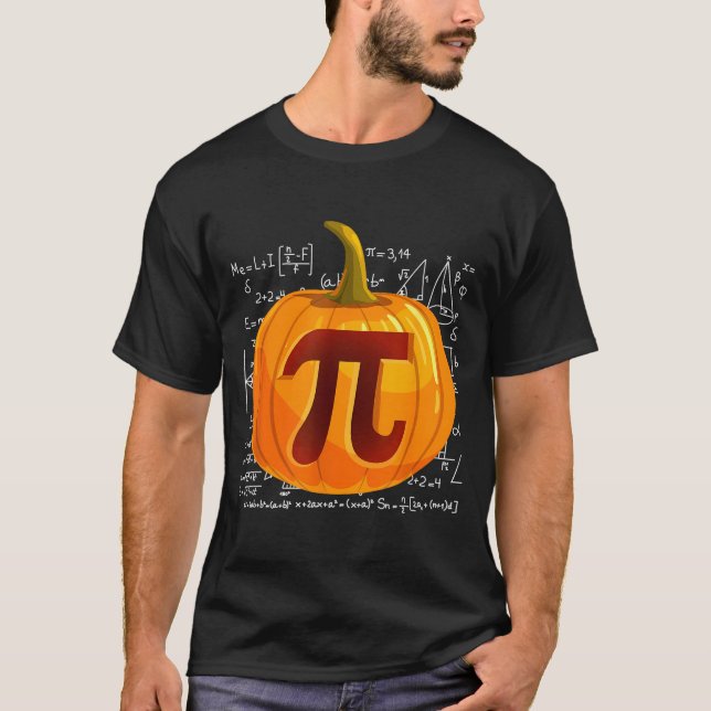 Camiseta Pumpkin E Math Shirt Funny Halloween Thanksgiving  (Frente)