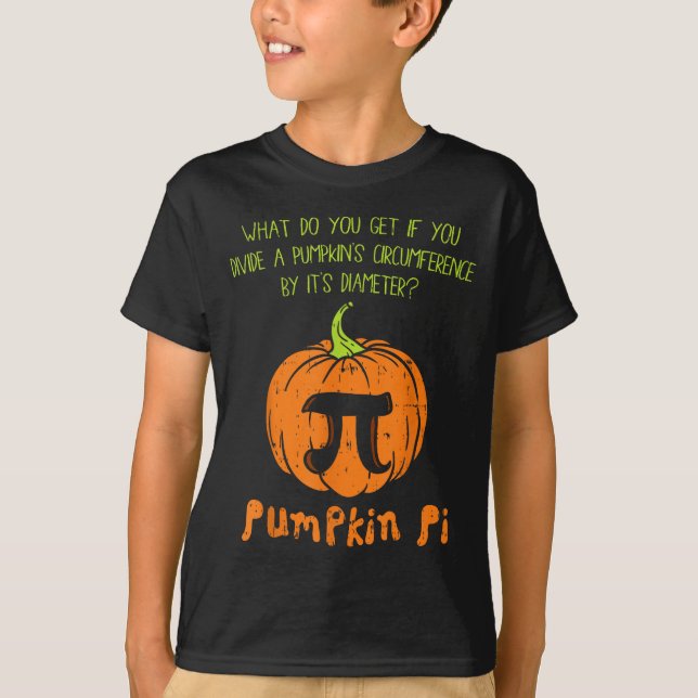 Camiseta Pumpkin E Math Shirt Funny Halloween Thanksgiving  (Frente)