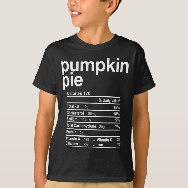 Camiseta Pumpkin E Nutrition Facts Funny Thanksgiving Chris (Frente)