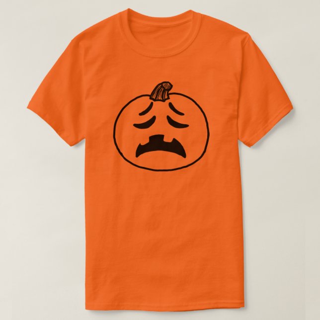 Camiseta Pumpkin Emoji - traje do grupo halloween emoji fac (Frente do Design)