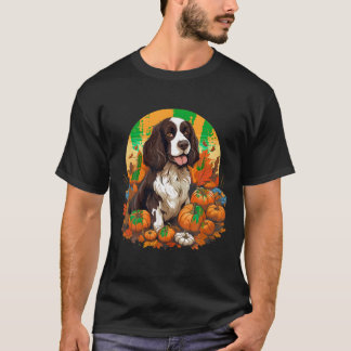 Camiseta Pumpkin English Springer Spaniel Dog Halloween Tha