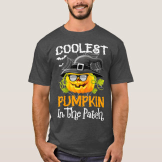Camiseta Pumpkin Engraçado No Patch Halloween Costu