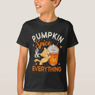 Camiseta Pumpkin Especiaria Tudo Gato Fala De Outono Fal De