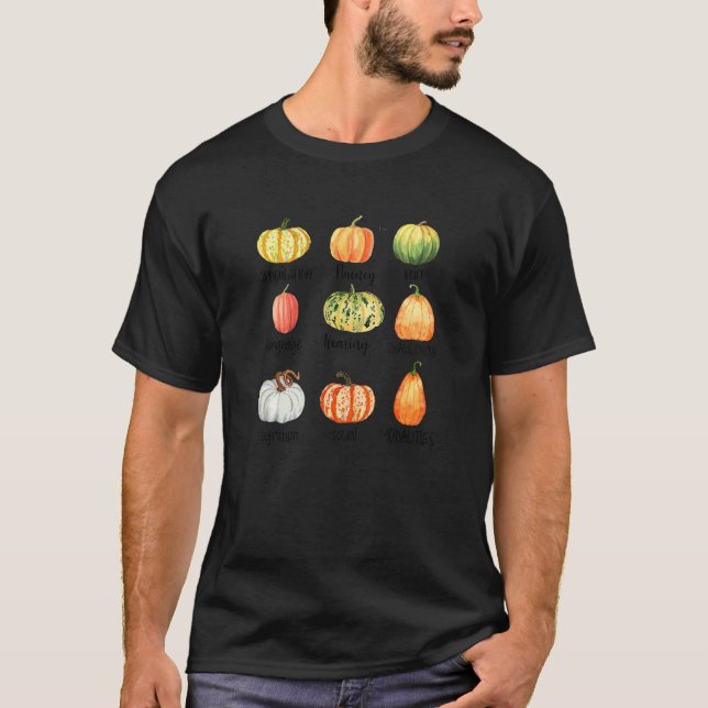Camiseta Pumpkin Fall Escopo De Discurso De Prática (Frente)