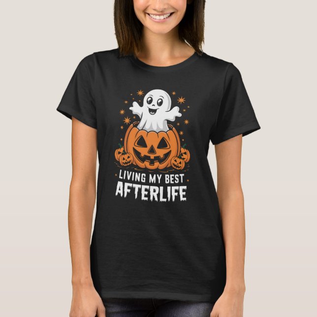 Camiseta Pumpkin fantasma após a vida (Frente)
