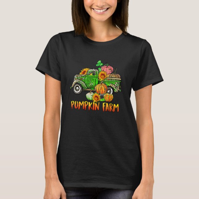 Camiseta Pumpkin Farm Pumpkin Truck Fall Vibes for Thanksgi (Frente)