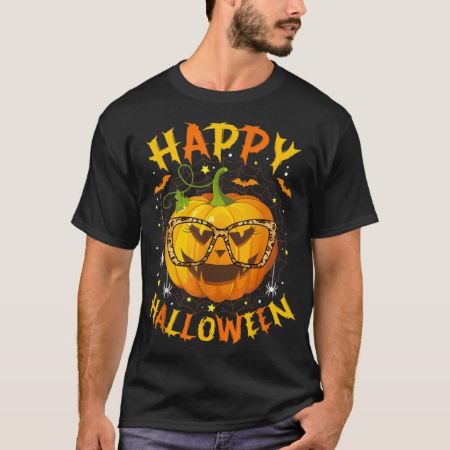 Camiseta Pumpkin Feliz Halloween 2023 Trick Ou Tratat Men W (Frente)