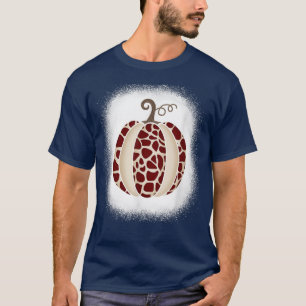Camiseta Pumpkin Girafa Impressão de Ação de Graças outono 