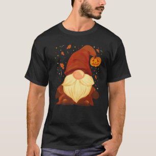 Camiseta Pumpkin Gnomo Fall Sai do Outono Hall de Ação de