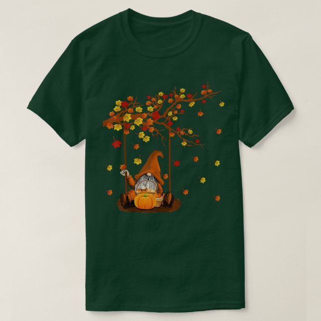 Camiseta Pumpkin Gnomos Queda do outono Cute Halloween Than (Frente do Design)