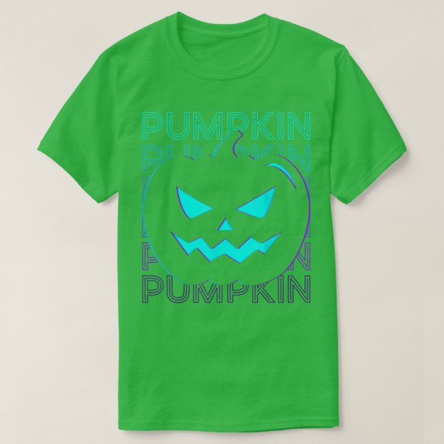 Camiseta Pumpkin Head Jack O Lantern Halloween Retro1407 (Frente do Design)