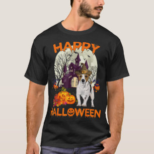 Camiseta Pumpkin Jack Russell Terrier Happy Halloween Cão G