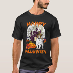 Camiseta Pumpkin Jack Russell Terrier Happy Halloween Cão G
