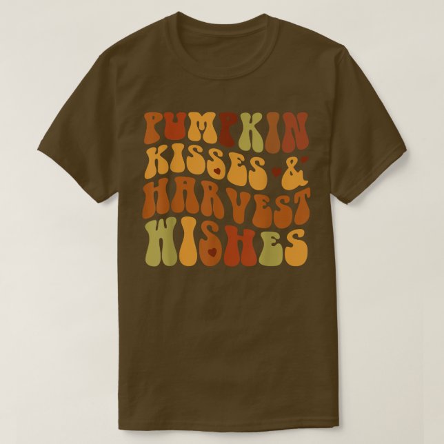Camiseta Pumpkin Kisses Colheita Desejos Caiam Pumpkin (Frente do Design)