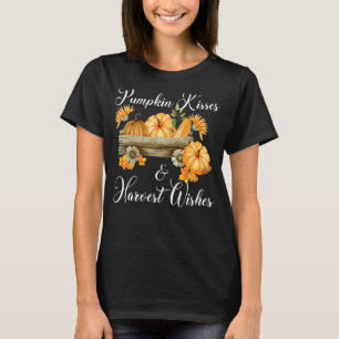 Camiseta Pumpkin Kisses E Colheita Desejam Obrigados De Que