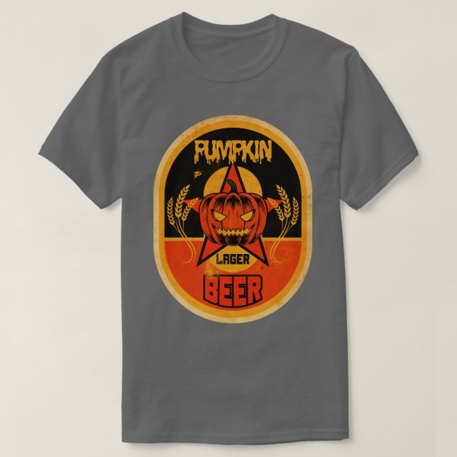 Camiseta Pumpkin Lager Spooky Beer (Frente do Design)