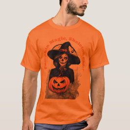 Camiseta Pumpkin Magic, Skeleton Chic - Bruxa de Halloween