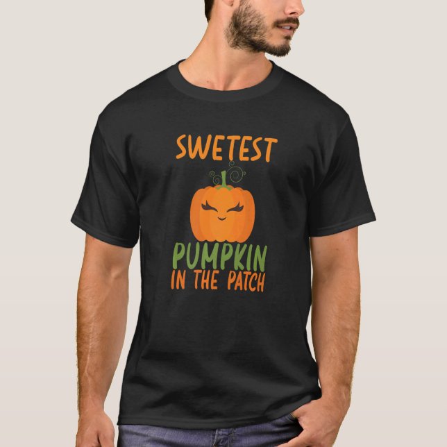 Camiseta Pumpkin Mais Bonito No Halloween Da Patch Girl (Frente)