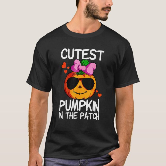 Camiseta Pumpkin Mais Corajoso Nas Crianças Patch Meninas H (Frente)