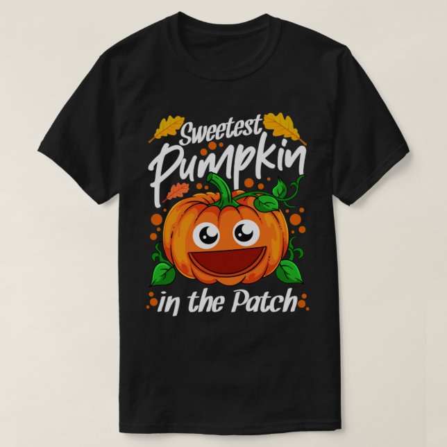 Camiseta Pumpkin Mais Doce No Patch Halloween1 (Frente do Design)