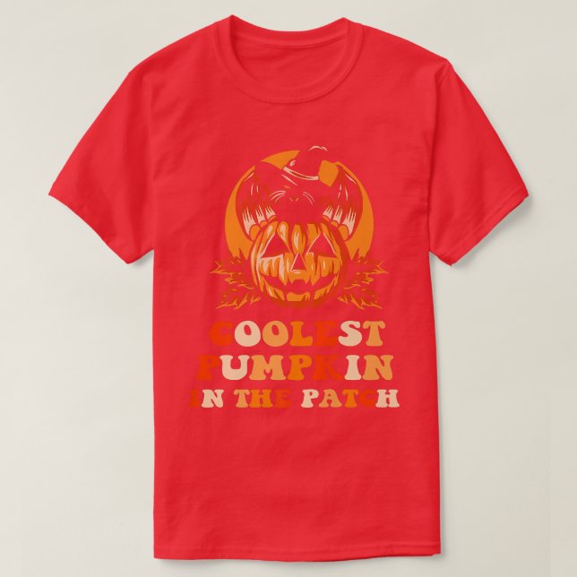 Camiseta Pumpkin Mais Fresco No Pumpkin Do Halloween Com (Frente do Design)