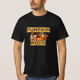Camiseta Pumpkin Mood Fall Coffee Tee