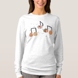 Camiseta Pumpkin Music Note Professor de Música Halloween