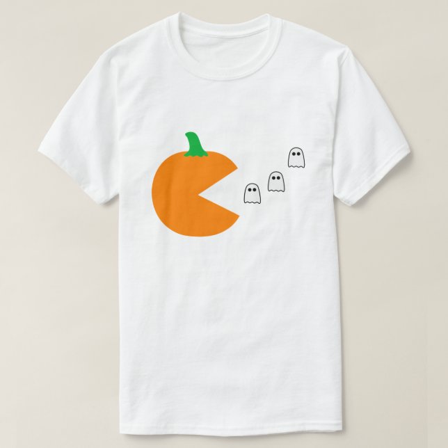 CAMISETA PUMPKIN PAC GHOSTS HALLOWEEN HUMOR (Frente do Design)