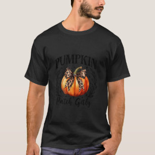 Camiseta Pumpkin Patch Girly Coquette Arco Leopard Animal P