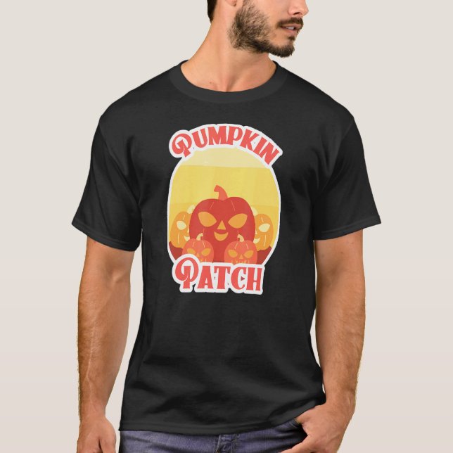 Camiseta Pumpkin Patch Vintage Jack O Lanterna Halloween (Frente)