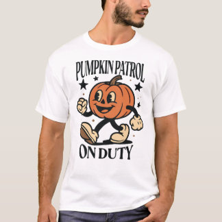 Camiseta Pumpkin Patrol On Duty Happy Halloween Holiday