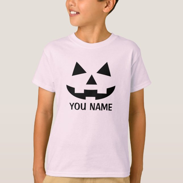 Camiseta Pumpkin personalizado do Halloween Jack o Lanterna (Frente)