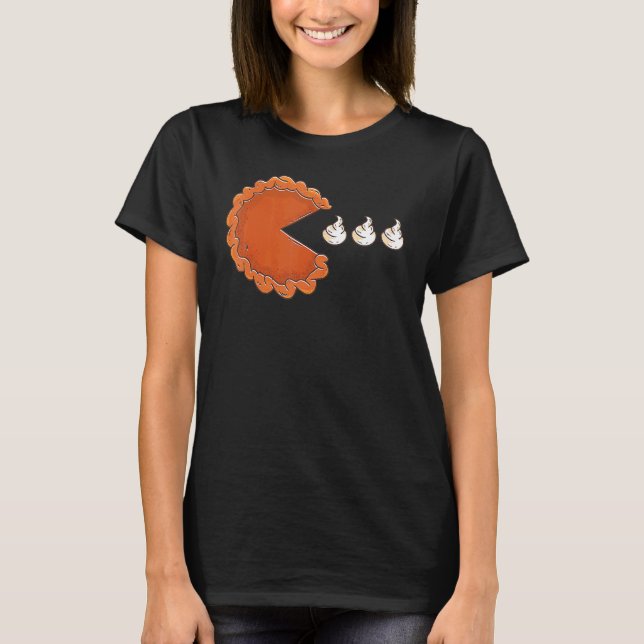 Camiseta Pumpkin Pie Eating Whipped Cream Thanksgiving Day  (Frente)