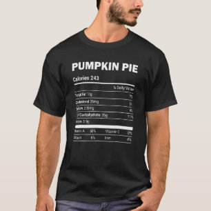 Camiseta Pumpkin Pie Nutrition Correspondente à fantasia de