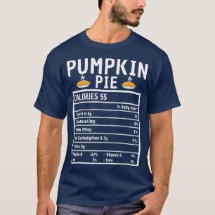 Camiseta Pumpkin Pie Nutrition Facts Graças Matching