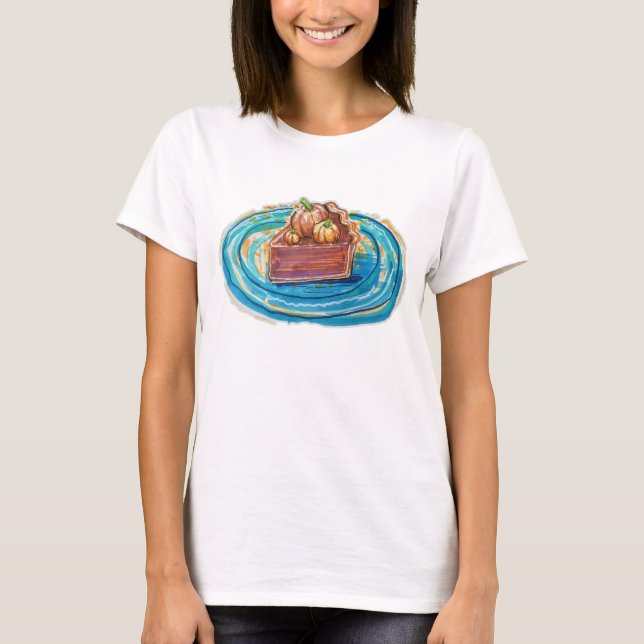 Camiseta Pumpkin Pie Slice (Frente)