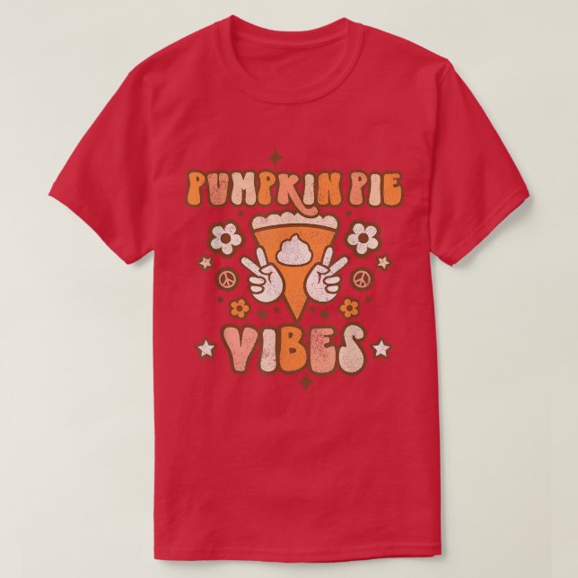 Camiseta Pumpkin Pie Vibes Mulheres Meninas Pumpkin Cair (Frente do Design)