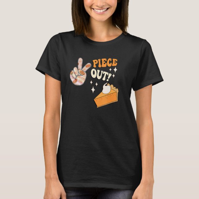 Camiseta Pumpkin Pies Retro Piece Out   Thanksgiving (Frente)