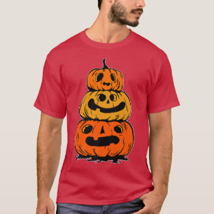 Camiseta Pumpkin Pile Preguiçoso Halloween Costume Cute Jac