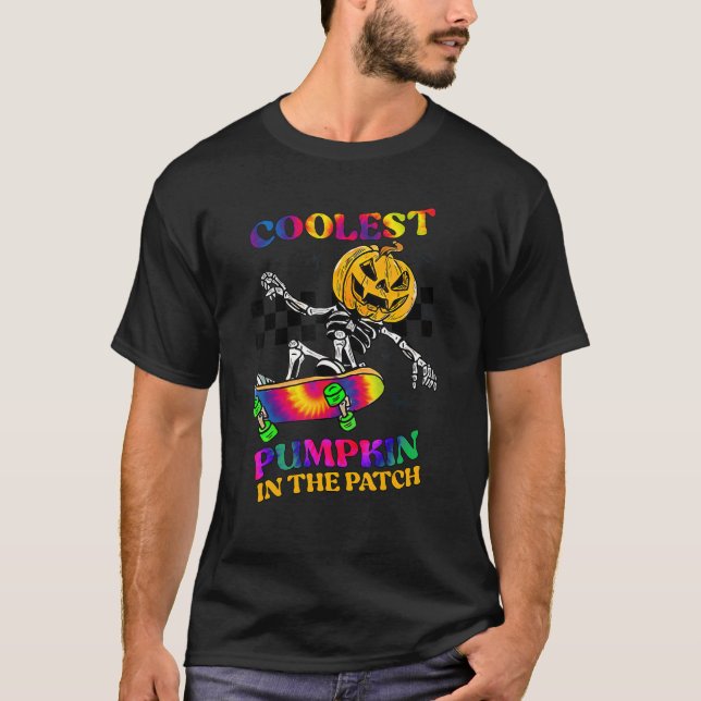 Camiseta Pumpkin Retro Coolest No Patch Skateboard B (Frente)