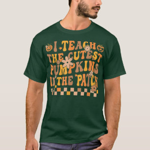 Camiseta Pumpkin Retro Groovy Coolest No Hallowee Do Patch
