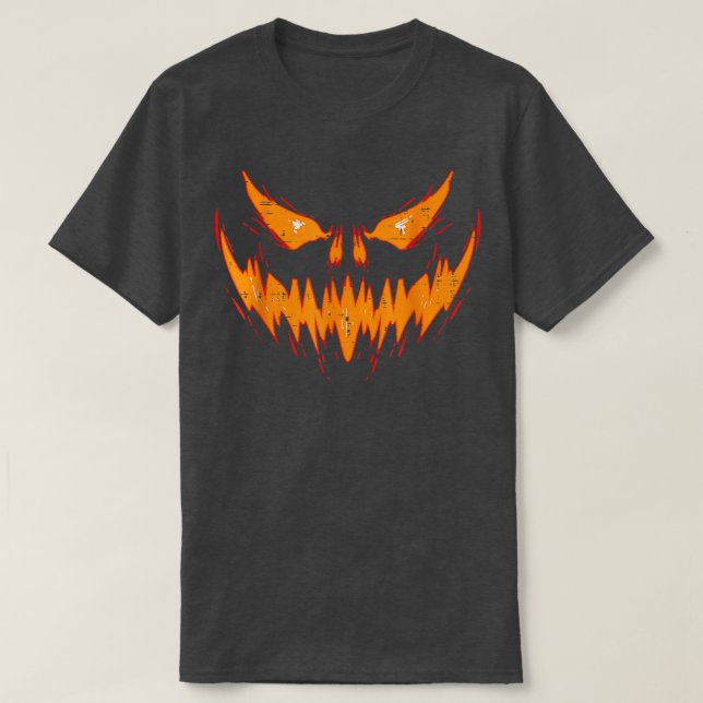 Camiseta Pumpkin Retro Jack O Lanterna Pumpkin Assustador F (Frente do Design)