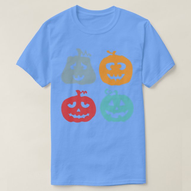 Camiseta Pumpkin Rosto Preguiçoso Halloween Figurume Bonito (Frente do Design)