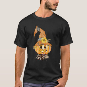 Camiseta Pumpkin Scarecrow outono Queda Dia de Ação de Gr