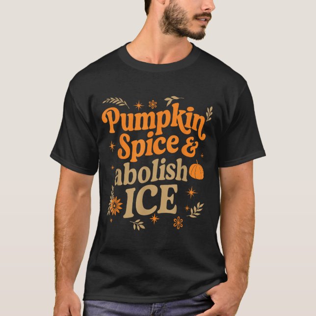 Camiseta Pumpkin Sce Abolish Ice Anti-trump Resist Fall Hal (Frente)