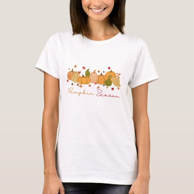 Camiseta Pumpkin Season Fall Cozy Autumn Pumpkin Path Tee (Frente)