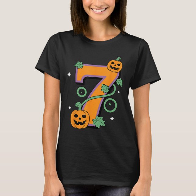 Camiseta Pumpkin Six Seven 67 Matching 7 Halloween Couple  (Frente)