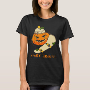 Camiseta Pumpkin Skateboard Halloween Figurume Diversão Ska