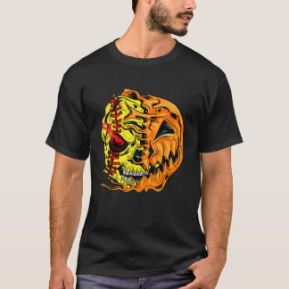 Camiseta Pumpkin Skeleton do Jogador de Softball K