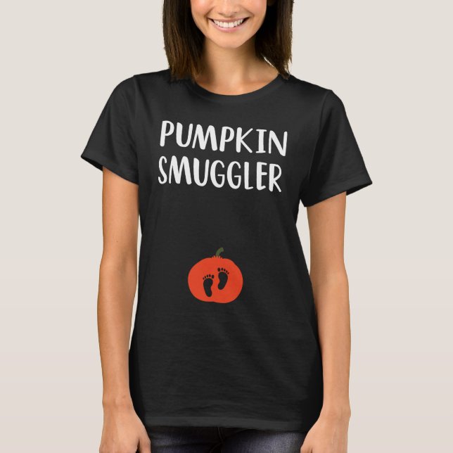 Camiseta Pumpkin Smuggler  Expecting Parents Pregnancy Reve (Frente)